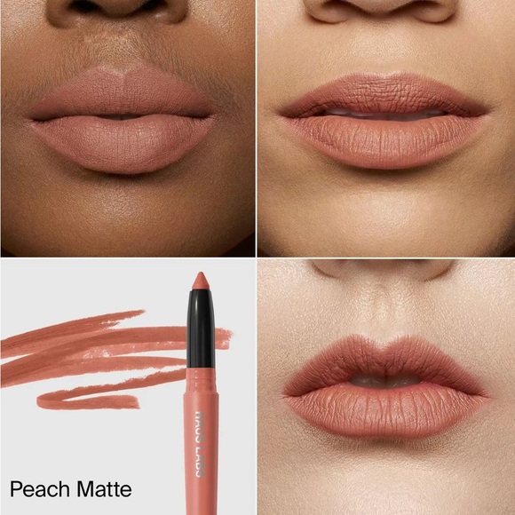 Haus Labs LE MONSTER LIP CRAYON VEGAN LIPSTICK AND LIP LINER Peach Matte - Picture 1 of 3